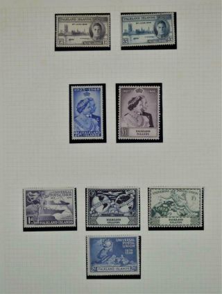 Falkland Islands Stamps Selection To £1 On Page (z192)