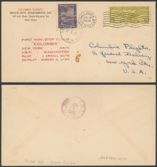 Usa 1933 - 1st Flight Air Mail Cover To Haiti 34823/19
