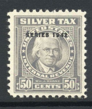 Us 1942 50c Revenues - Silver Tax Hinged Sc Rg93 Cat $40.  00
