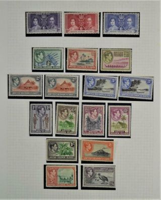 British Solomon Islands Stamps Selection To On Page (z58)