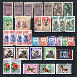35 Haute Volta Upper Volta Stamps 1940s & Up Elephant Butterflies Flower 1602