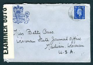 1940 Gb Kgvi Drummonds Arms Hotel,  St Fillans,  Perthshire Cover.  St Fillans Pm