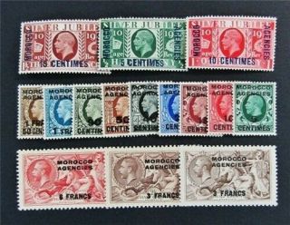 Nystamps Great Britain Offices Abroad Morocco Stamp 410//436 Og H $34