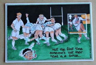 Sports Rugby World Cup 1991 Rare Hand Painted 