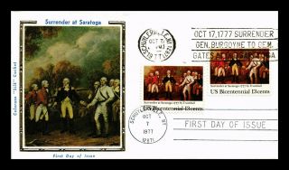 Dr Jim Stamps Us Surrender At Saratoga Combo Colorano Silk Fdc Cover