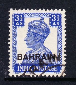 Bahrain 1942 - 45 3½a Bright Blue Sg 46 Fine.