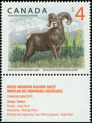 Canada Scott 3129 Rocky Mountain Bighorn Sheep Vf Mnh Og (19925) 