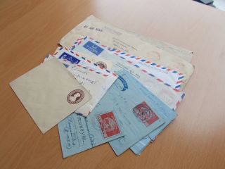 9 X Burma Commercial Mail Covers & 2 Items.  For Info.
