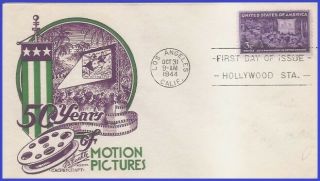 Us 926 U/a Cachet Craft 2 Fdc Motion Picture