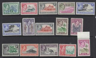 British Solomon Islands 1939 Set Incl Both 2d And 3d Mh