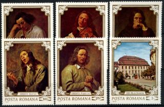 Romania 1970 Sg 3779 - 84 Paintings Mnh Set D59240