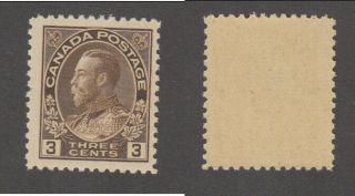 Mnh Canada 3 Cent Kgv Admiral Stamp 108 (lot 15689)