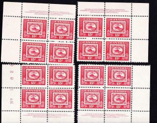 Canada Mnh Pb Pl1 Set,  1951 Stamp Centenary - Three Penny Beaver Sc 314