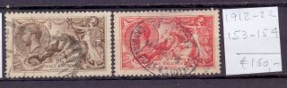 Great Britain 1912 - 1922.  Stamp.  Yt 153/154.  €160.  00