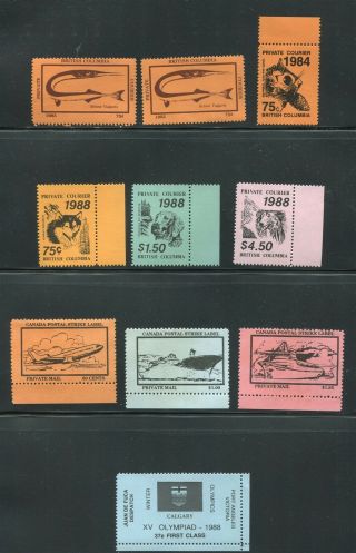 Canada Private Courier & Postal Strike Stamps