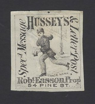 Usa Local Post 1877 Hussey’s Post As Scott 87l56 But Thin Paper