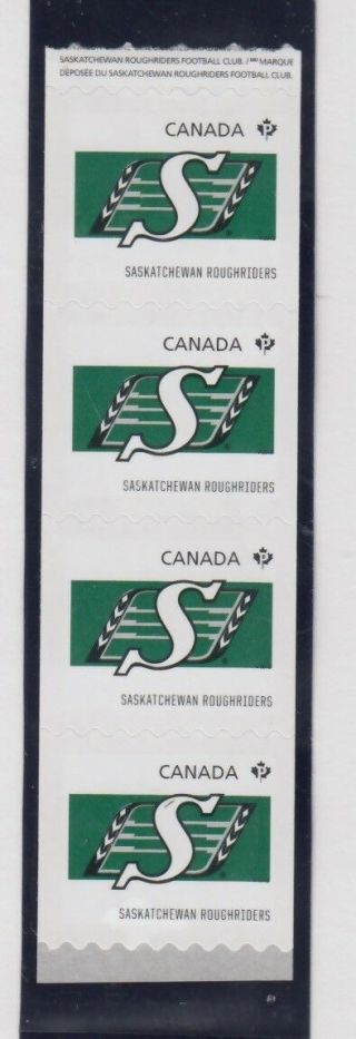 Canada Coils 2562i X 4 End Strip Of Saskatchewan Roughriders - Cfl Teams