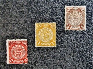 Nystamps China Dragon Stamp 98 - 100 Og H $20