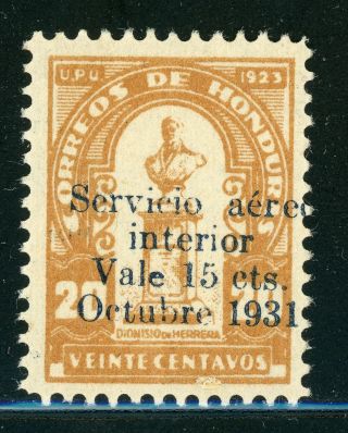 Honduras Mng 1931 Air Post Specialized: Sanabria 81 15c/20c Large Schg $$