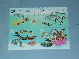 Set Of 29 Cent Wonders Of The Sea Stamps (sc 2863 - 66) Mnh