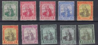 Trinidad & Tobago 1913 - 23 S G 149 - 154c Various Values To 1/ - Mh