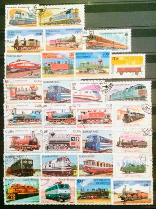 Transport Train Railway History Thematic Topic Stamps Educational 14120619