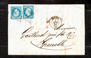 1859 France Folded Letter Sheet Cover.  981p