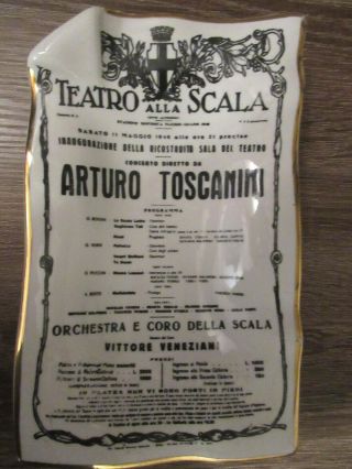 Fornasetti Plate: Toscanini 1946 La Scala Concert
