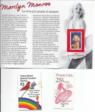Usa 1988 - 1995 Marilyn Folder And 2 Booklets,  Mnh / P21699