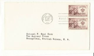 Fdc Boy Scouts Of America 1950 Valley Forge First Day Of Issue