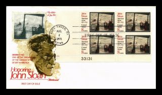 Dr Jim Stamps Us John Sloan American Artist First Day Cover Plate Block