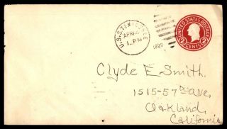 Uss Tennessee April 14 1928 Postmark Cancel On Cover To Oakland California
