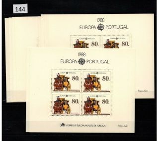 12x Portugal 1988 - Mnh - Europa Cept - Horses,  Transportation -