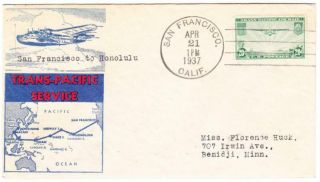 Sc C21 (single Frank) - Pacific Clipper - Extension To China - Honolulu Leg