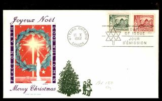Mayfairstamps 1967 Canada Fdc Overseas Mailers Christmas Jackson First Day Cover