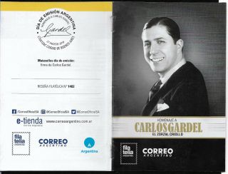 Argentina 2019 Music Dance Tango Films Carlos Gardel Brochure Mnh