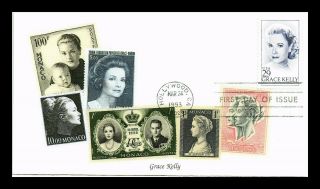 Dr Jim Stamps Us Princess Hollywood Legend Grace Kelly Mystic First Day Cover