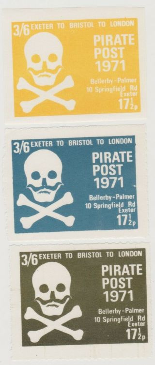 Bristol To London Area British Po Strike 1971 Pirate Local Post