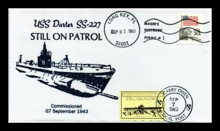 Dr Jim Stamps Us Still On Patrol Local Post Uss Darter Naval Cover 1983