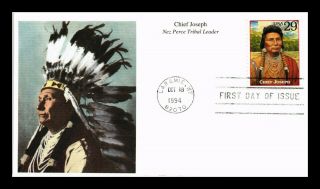 Dr Jim Stamps Us Indian Chief Joseph Legends Of The West First Day Cover