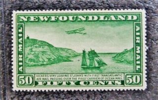 Nystamps Canada Newfoundland Stamp C7 Og H $40