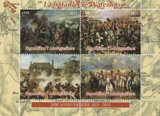 200th Anniversary Of The Battle Of Waterloo 2015 Mnh Stamp Sheetlet