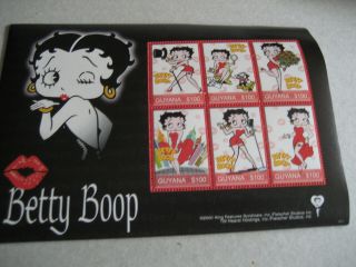 Guyana Betty Boop In Love That Famous Red Dress Sheetlet