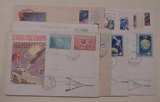 Russia Space 12 Diff.  1959 - 1961 Cachet 11 Are Unaddressed