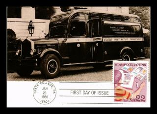 Dr Jim Stamps Us Philatelic Exhibit Truck Stamp Collecting Fdc Maximum Card