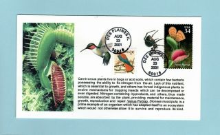U.  S.  Fdc 3528 The Venus Flytrap From The Carnivorous Plants Set