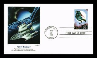 Dr Jim Stamps Us Rocket Packs Space Fantasy First Day Cover Fleetwood