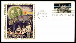 Mayfairstamps Us Fdc 1971 Decade Of Space Achievement Colorano Silk First Day Co