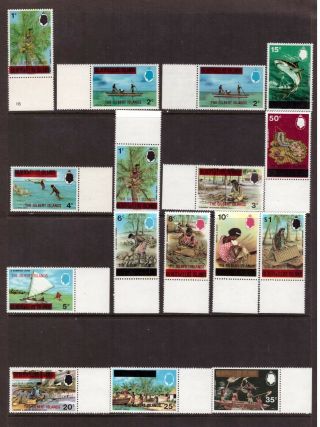 Gilbert Islands Mnh 1976 Overprinted Set Stampssg3,  4,  5,  7,  11 - 22