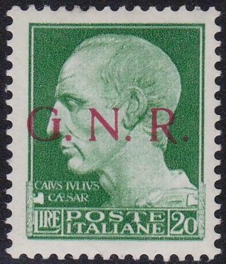 Italy Social Republic 1944 L.  20 Gnr Mh,  Signed T21106